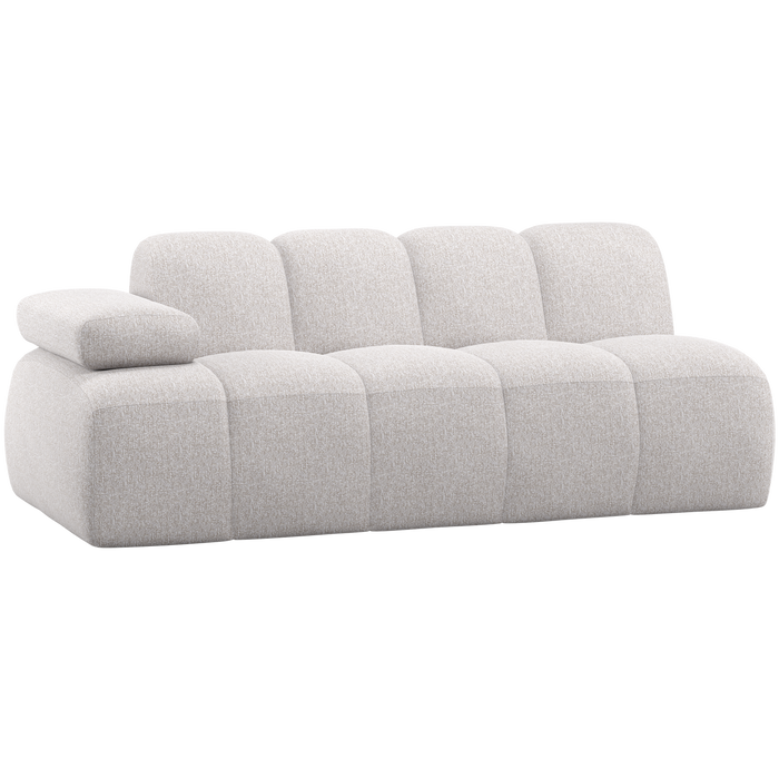 WOOOD Mojo 2-Zits Element Bank Arm Links - Bouclé - Ecru Melange