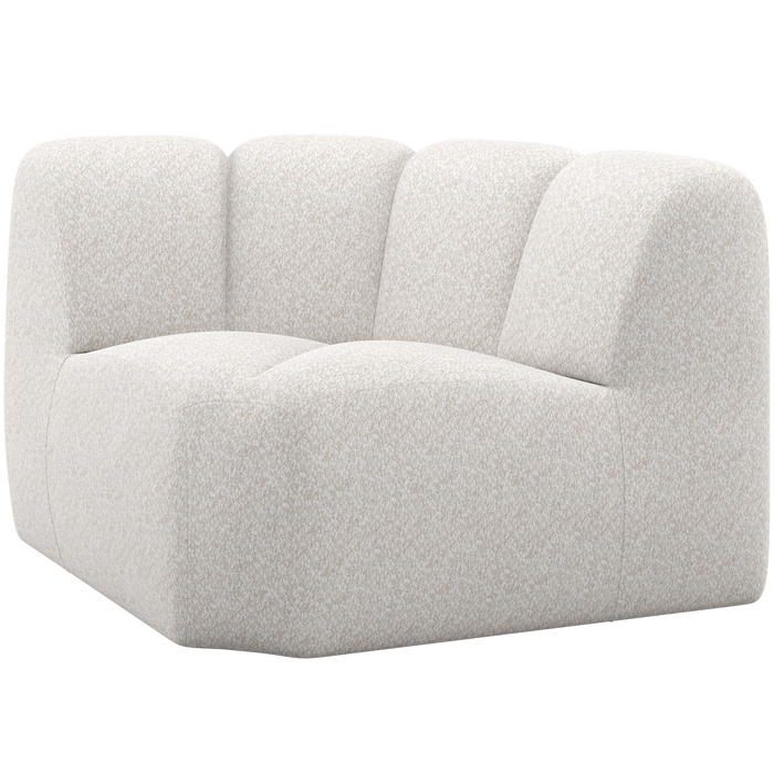 WOOOD Mojo Bank Hoekelement - Wollig - Ecru - 74x110x110