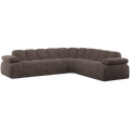 WOOOD Mojo Hoekbank Rechts - Wollig - Bruin -74x310x230