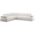 WOOOD Mojo Hoekbank Links - Wollig - Ecru - 74x310x230