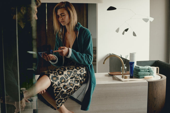 Ranger Badtextiel Pearl Blue | 90 x 180 cm | Blauw | Katoen