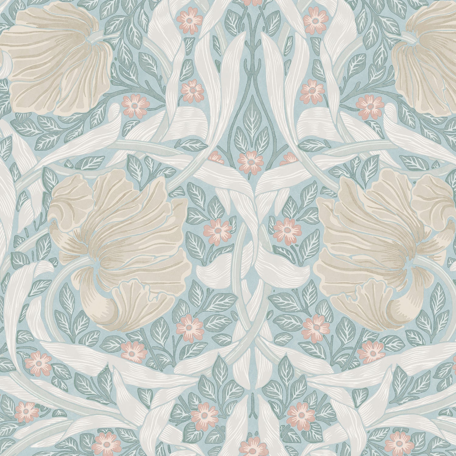 William Morris at Home Vliesbehang - Pimpernel Ocean - 1000x52
