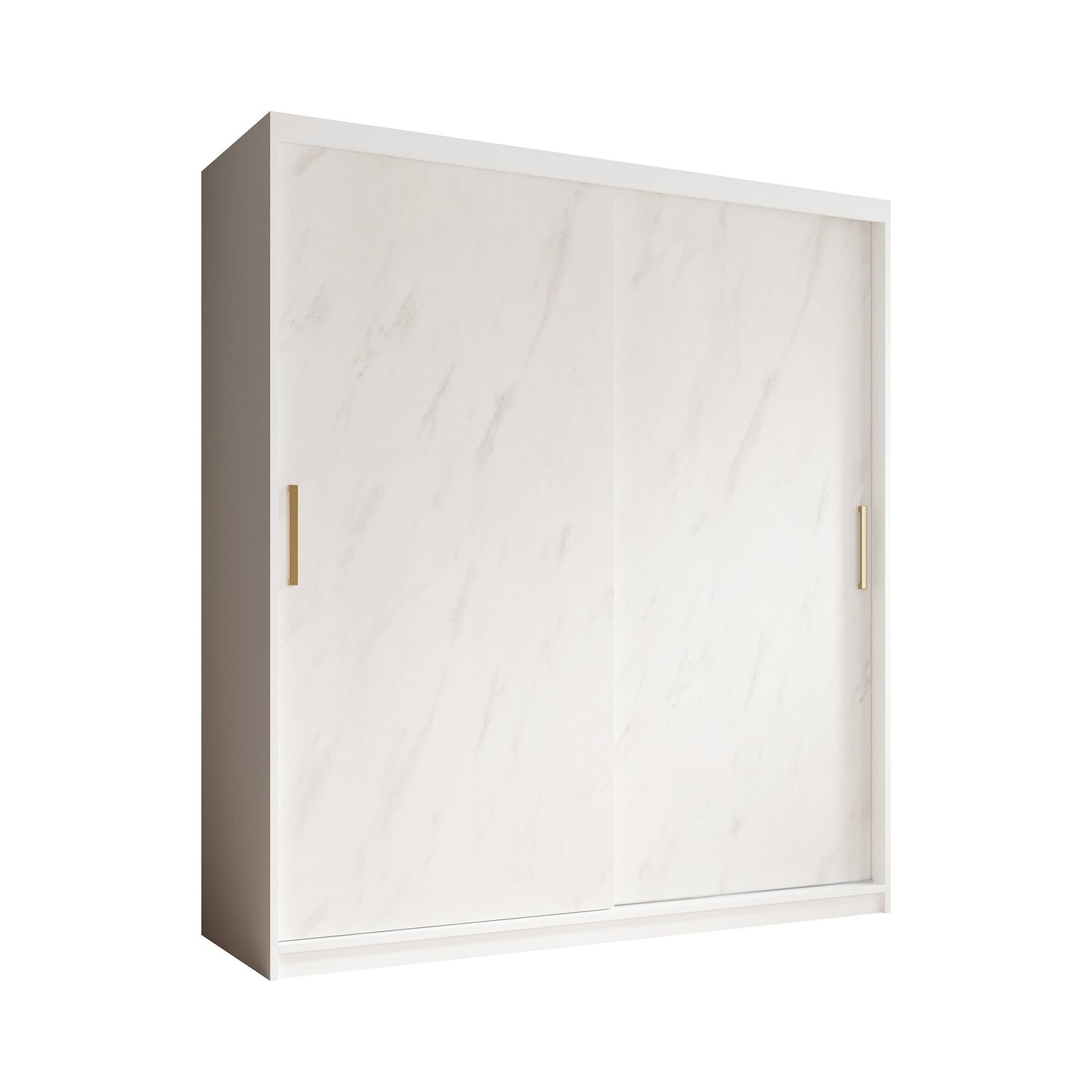 Meubella - Kledingkast Marmer - Wit - 180 cm
