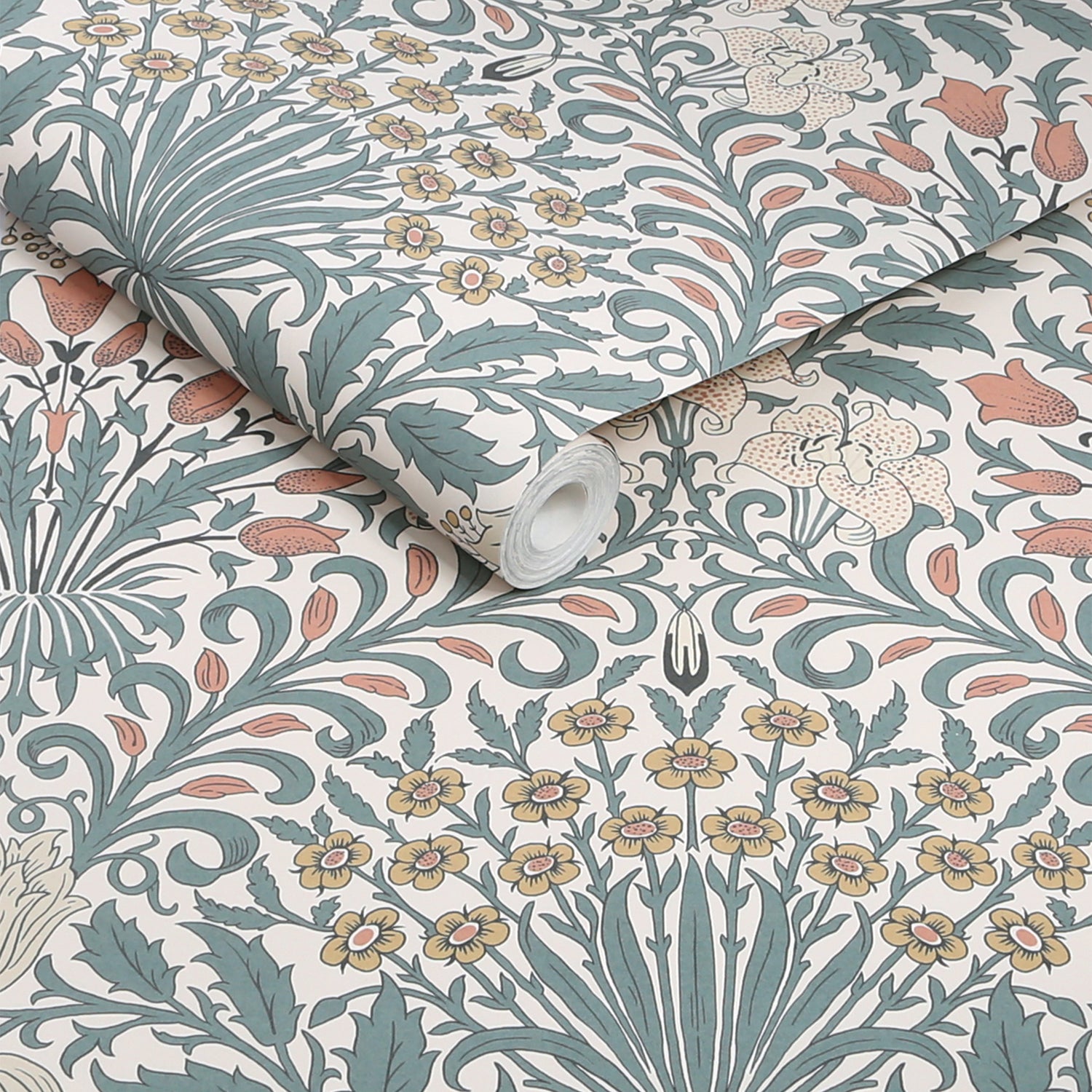William Morris at Home Vliesbehang - Garden Dusty Blue - 1000x52