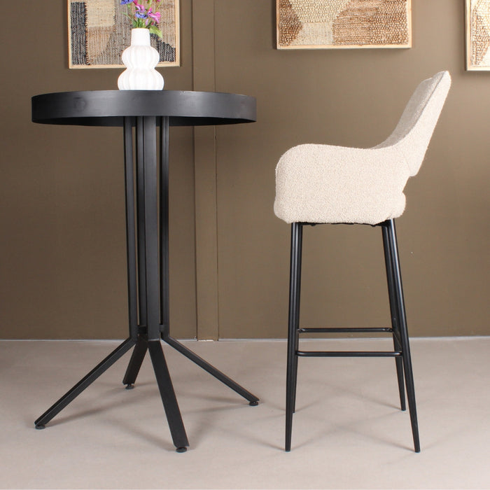 DS4U Lenon barkruk bouclé 2.0 - 75 cm - beige