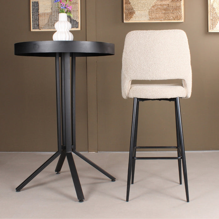 DS4U Lenon barkruk bouclé 2.0 - 75 cm - beige