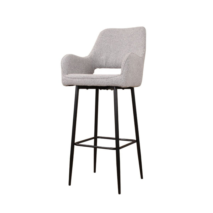 DS4U Lenon barkruk bouclé 2.0 - 75 cm - grijs