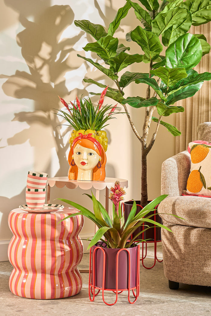 Mica Decorations Dione Bloempot op Standaard - Set van 2