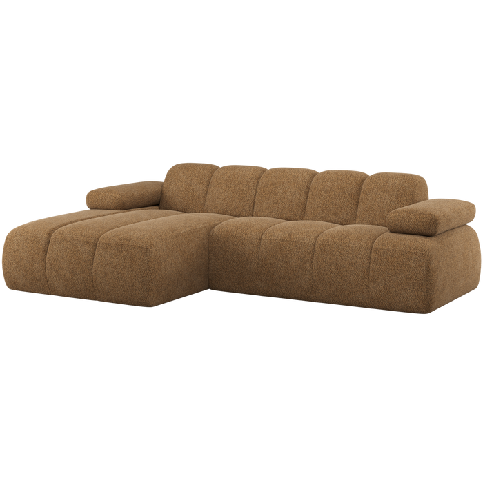 WOOOD Mojo Chaise Longue Bank Links - Wollig - Honinggeel