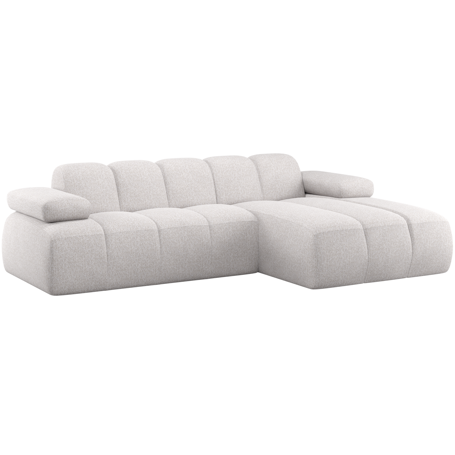 WOOOD Mojo Chaise Longue Bank Rechts Bouclé - Ecru Melange