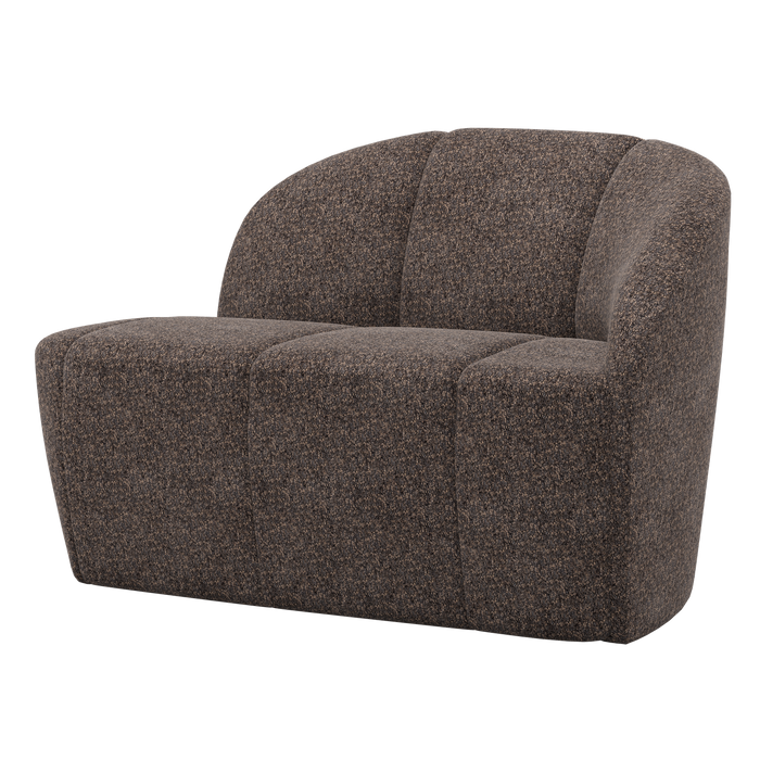 WOOOD Mojo 2-Zits Bankje Rechts - Wollig - Bruin - 73x112x77