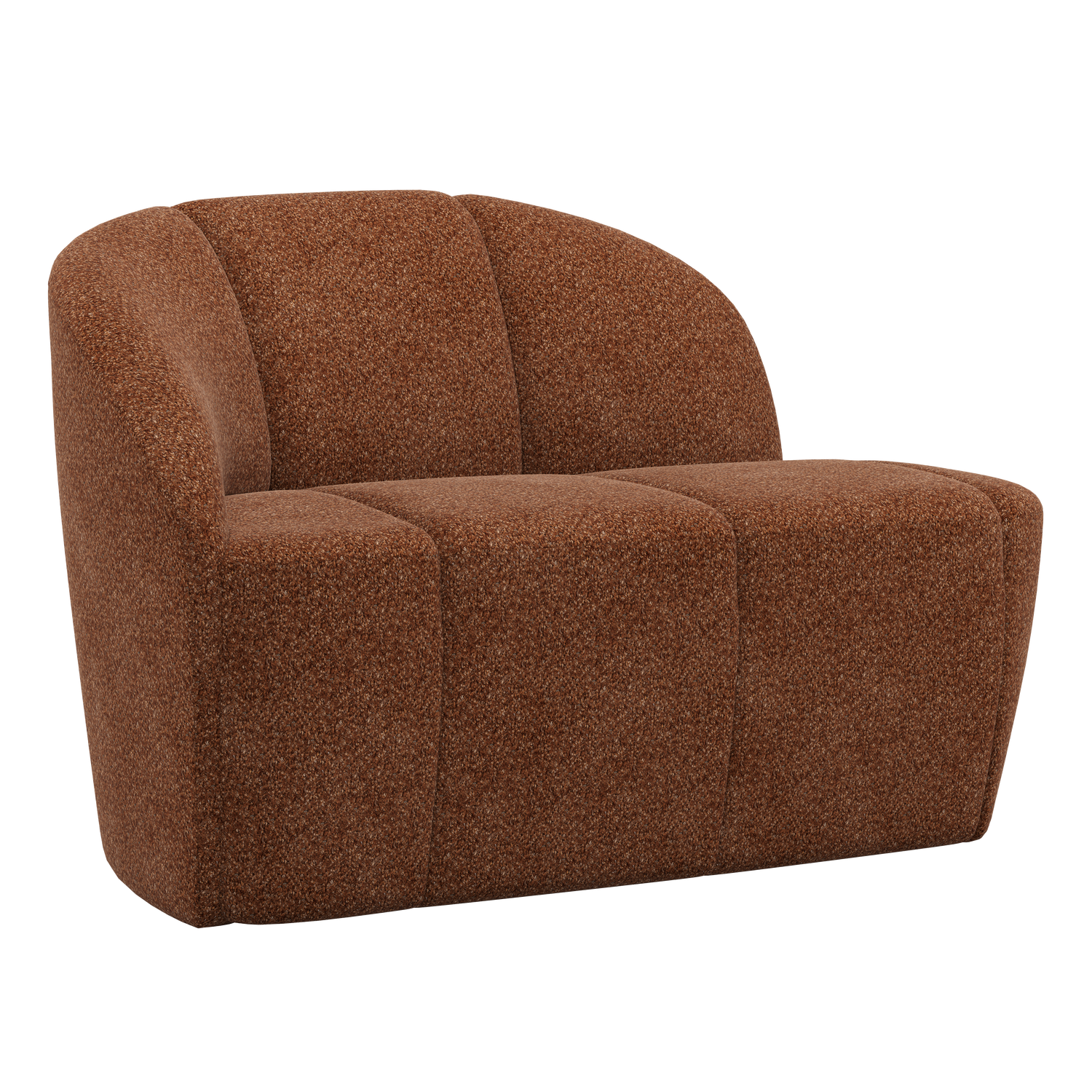 WOOOD Mojo 2-Zits Bankje Links - Wollig - Roestbruin - 73x112x77