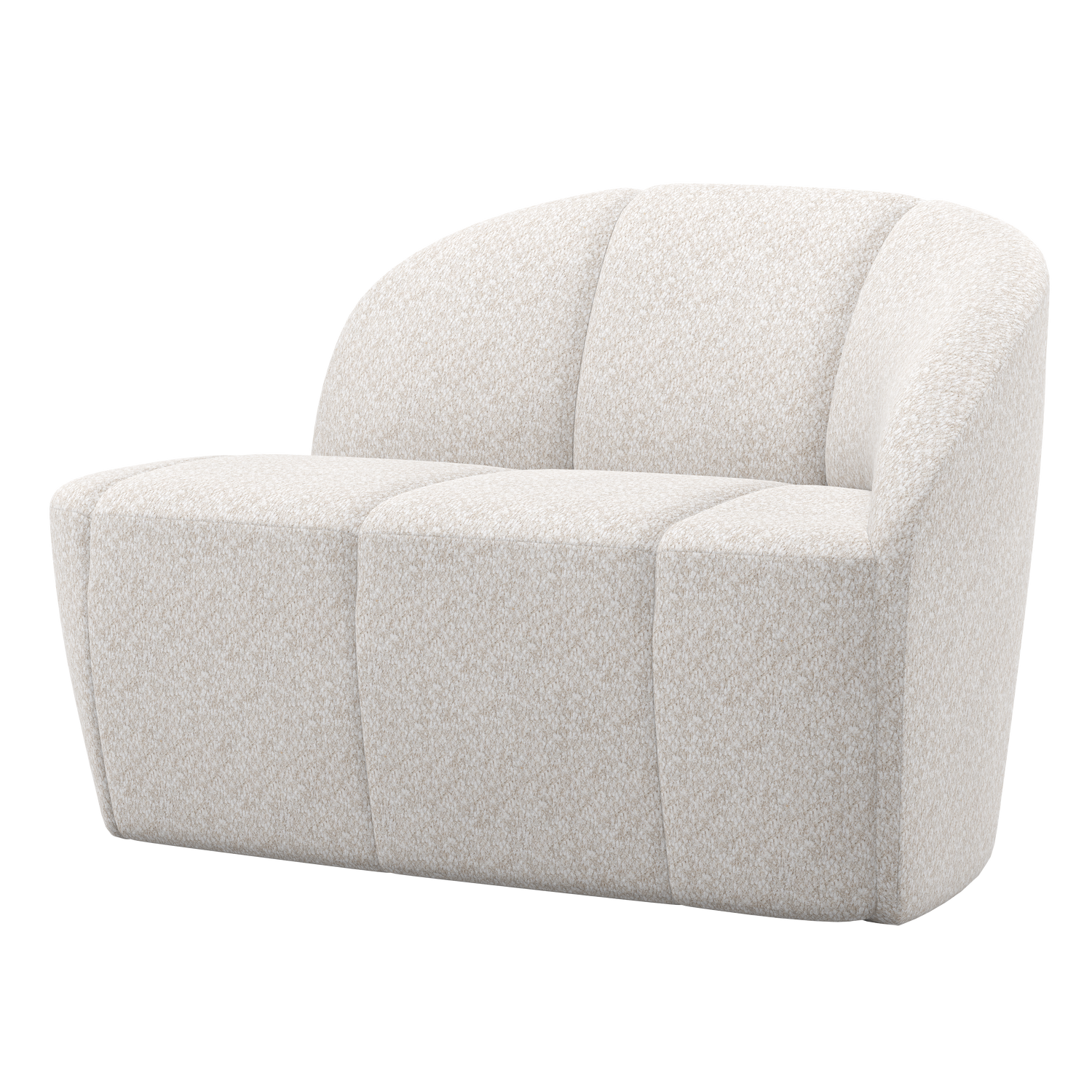 WOOOD Mojo 2-Zits Bankje Rechts - Wollig - Ecru - 73x112x77