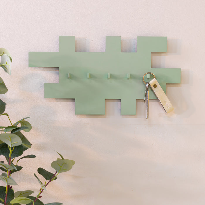 Spinder Design kapstok Tetromino - Dusty Green - 5 haken