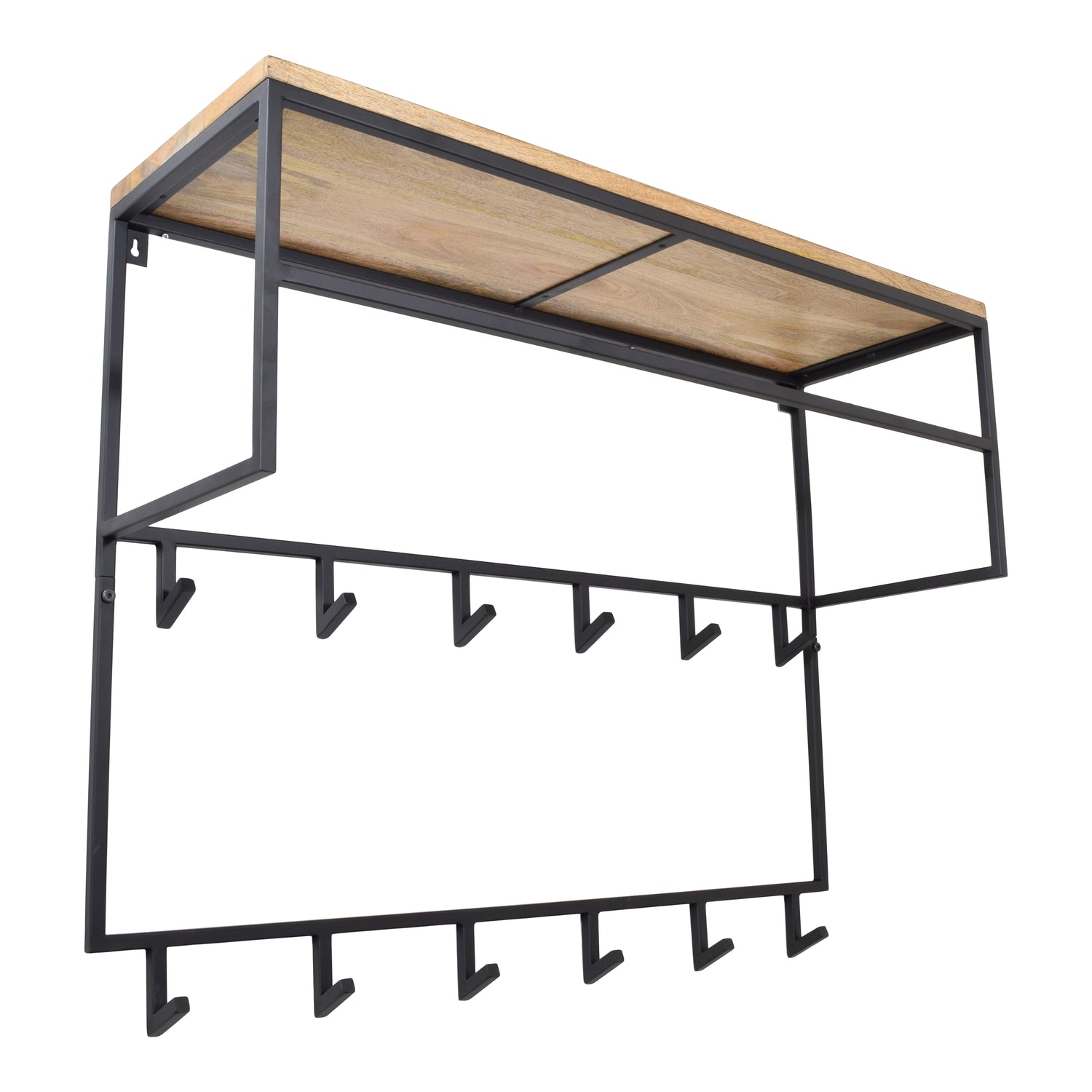 LOFT42 Jip Kapstok - 12 haken - Metaal - Zwart - 100x80x33