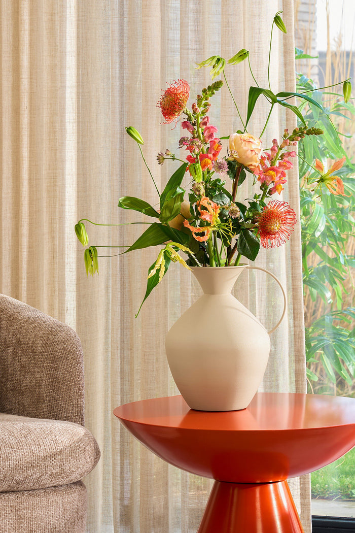 Mica Decorations Celise Bijzettafel - H44 x Ø59 cm - Metaal - Oranje