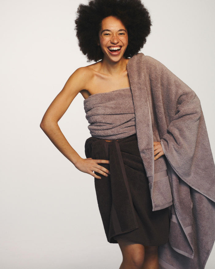 Vancouver Badtextiel Mauve | 90 x 195 cm | Roze | Paars | Katoen