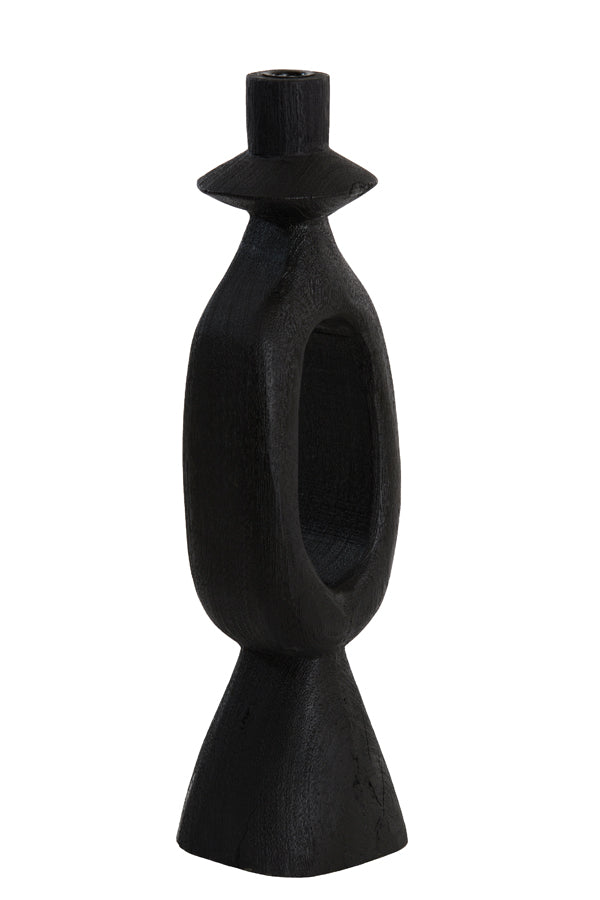 Light&living Kandelaar 14x14x50 cm DJANGO hout mat zwart