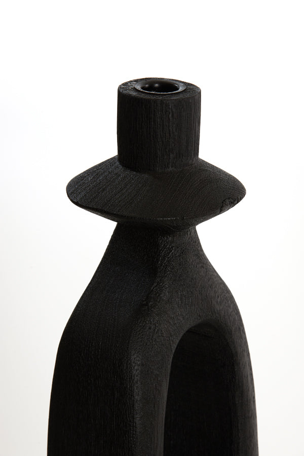 Light&living Kandelaar 14x14x50 cm DJANGO hout mat zwart