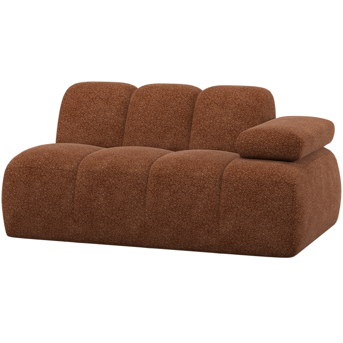 WOOOD Mojo 1,5-Zits Element Bank Arm Rechts - Wollig - Roestbruin