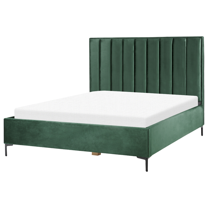 Beliani-SEZANNE -Bed met opbergruimte-Donkergroen-180 x 200 cm-Fluweel