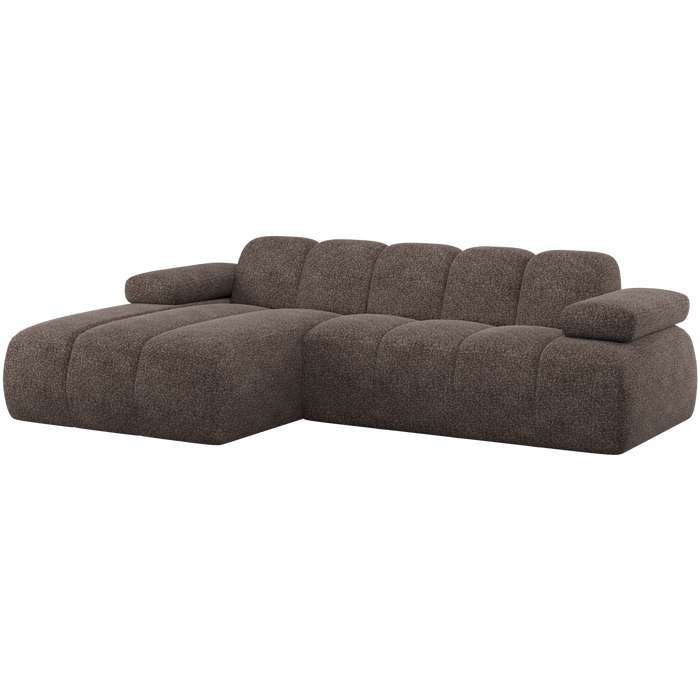 WOOOD Mojo Chaise Longue Bank Links - Wollig - Bruin - 74x284x160