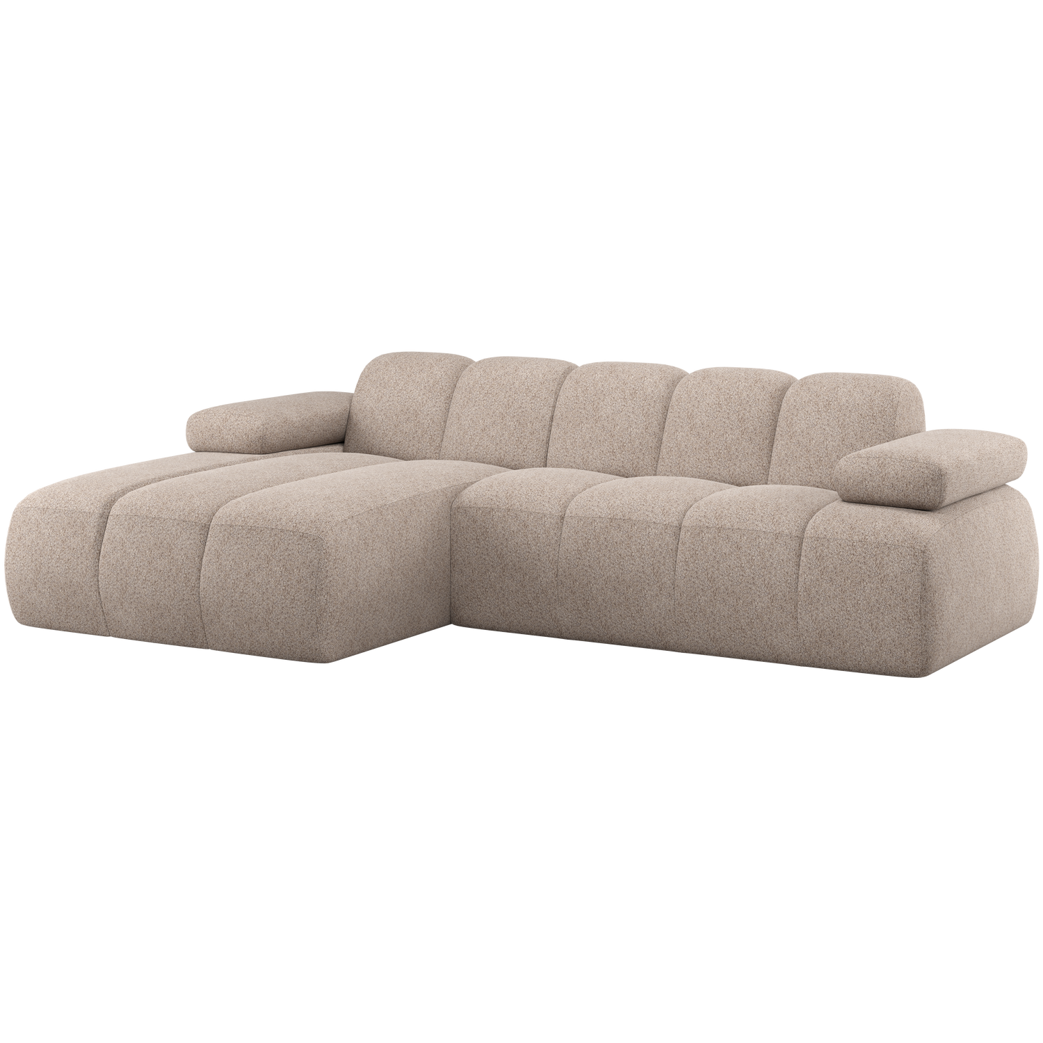 WOOOD Mojo Chaise Longue Bank Links - Wollig - Donkerzand