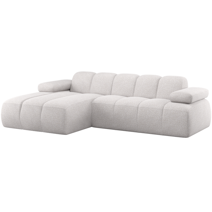 WOOOD Mojo Chaise Longue Bank Links - Bouclé - Ecru Melange