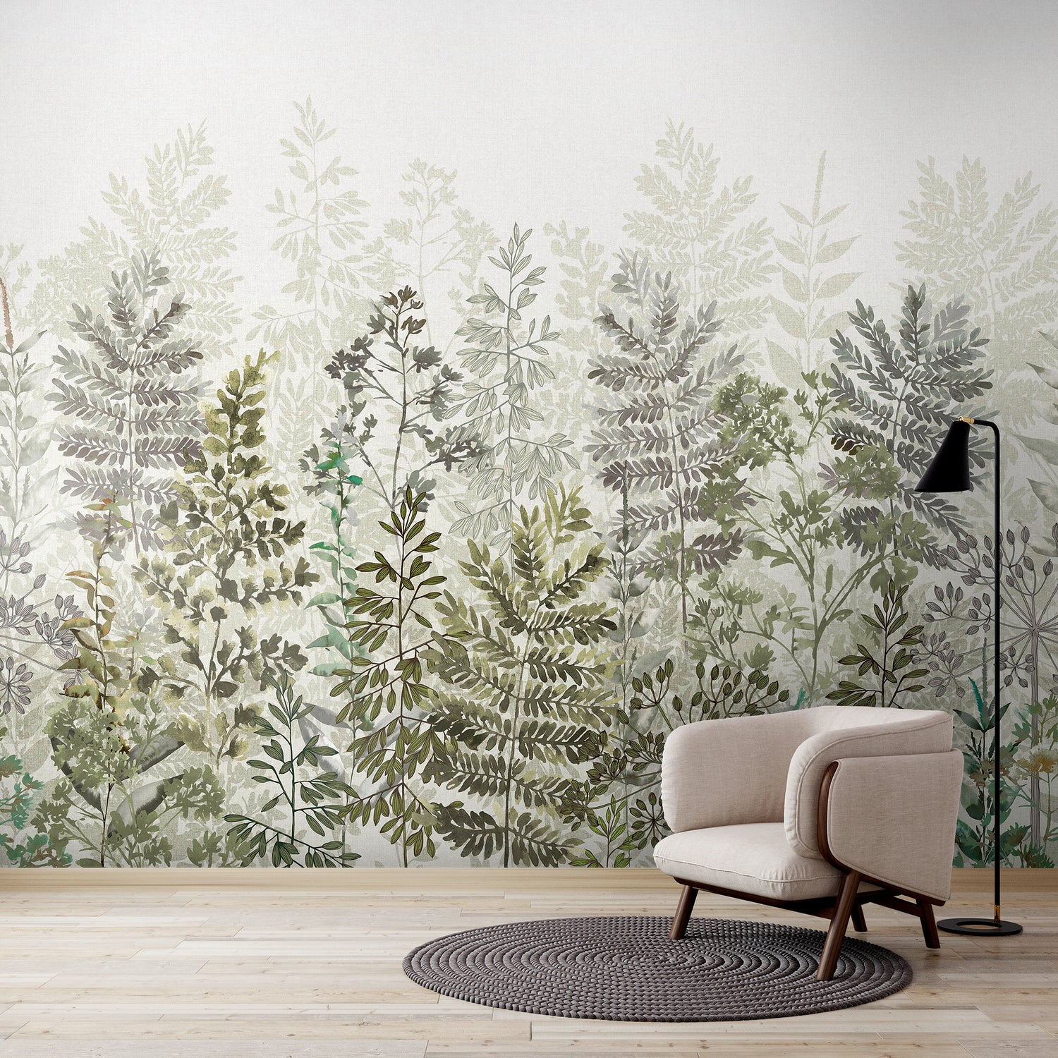 Art for the Home Fotobehang - Leaf Silhouette - 300x280