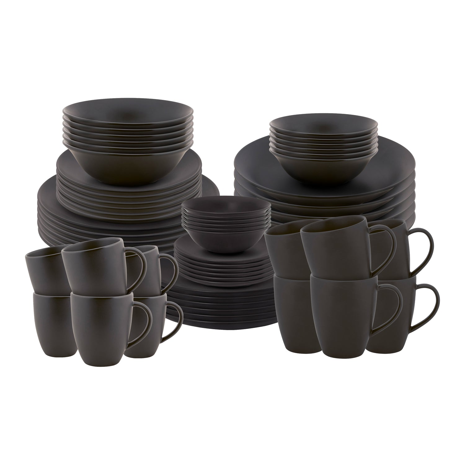 vtwonen Serviesset - Set van 60 - Zwart