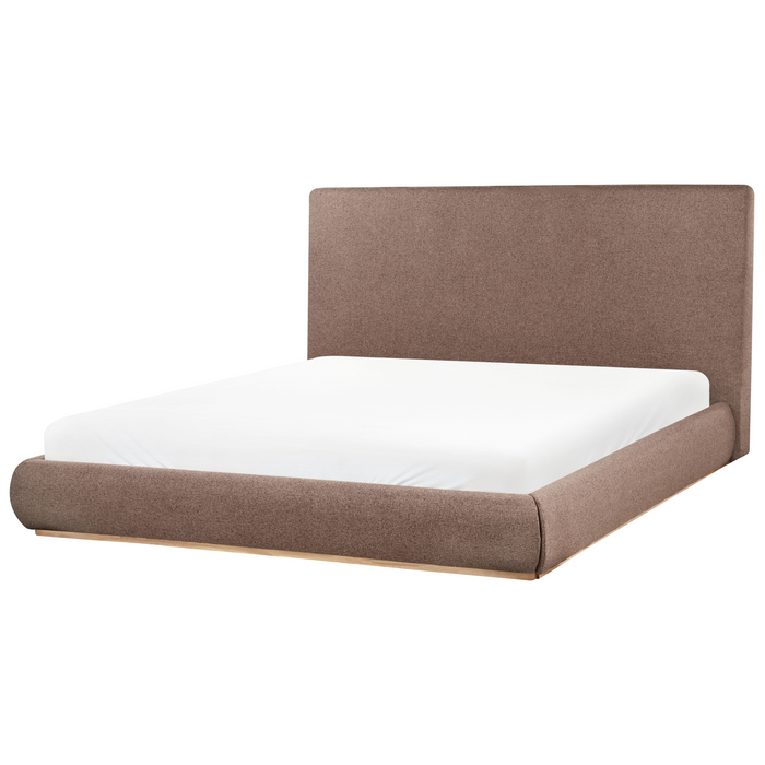 Beliani-CAMPAGNE-Bed met opbergruimte-Bruin-180 x 200 cm-Polyester