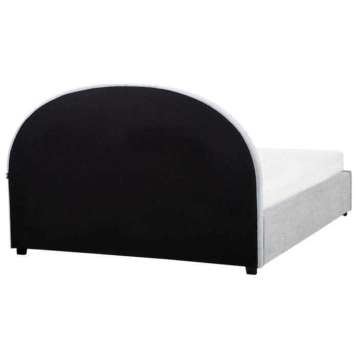 Beliani-VAUCLUSE-Bed met opbergruimte-Lichtblauw-160 x 200 cm-Stof