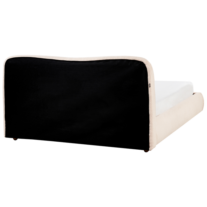 Beliani-BLAGNAC-Bed met opbergruimte-Lichtbeige-160 x 200 cm-Bouclé