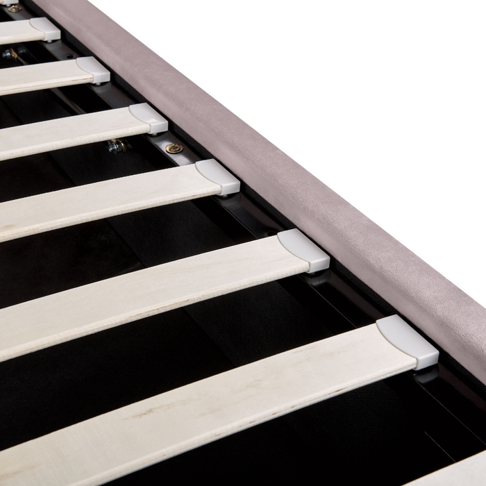 Beliani-SEZANNE -Bed met opbergruimte-Roze-180 x 200 cm-Fluweel