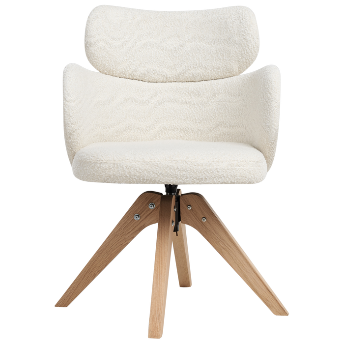 Beliani - MARCY - Eetkamerstoel - Lichtbeige - Bouclé