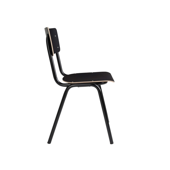 Zuiver Back To School HPL Eetkamerstoelen  Zwart - Set van 4