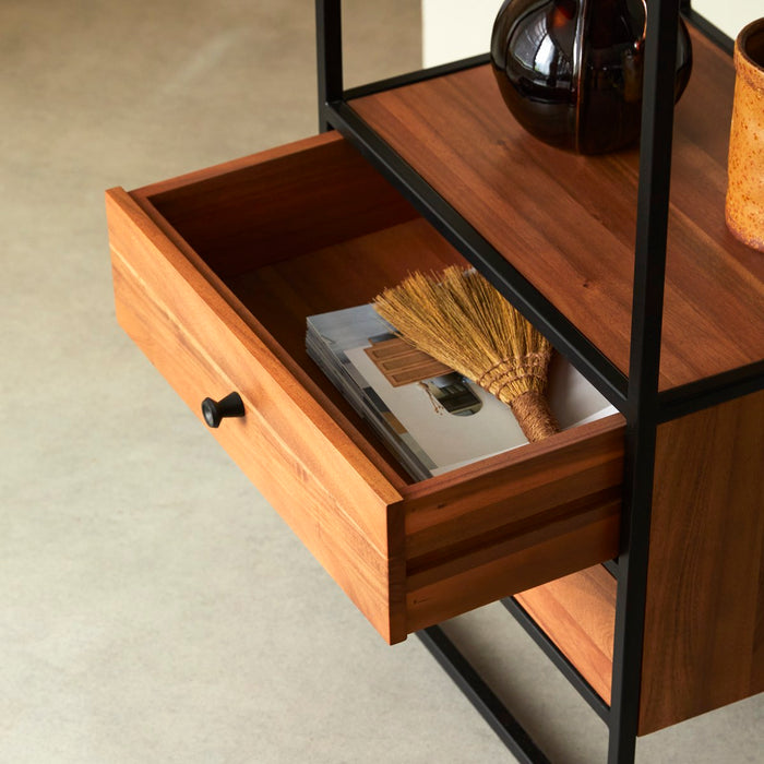 Tikamoon - Agra - Kolom van massief acacia en metaal