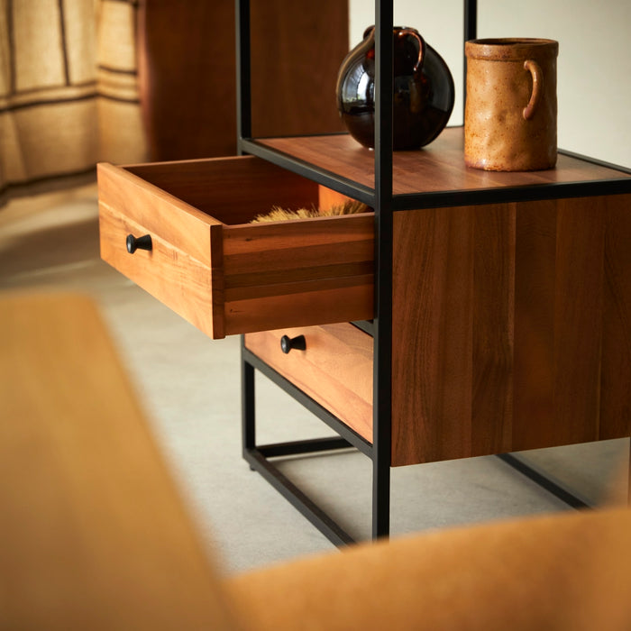 Tikamoon - Agra - Kolom van massief acacia en metaal