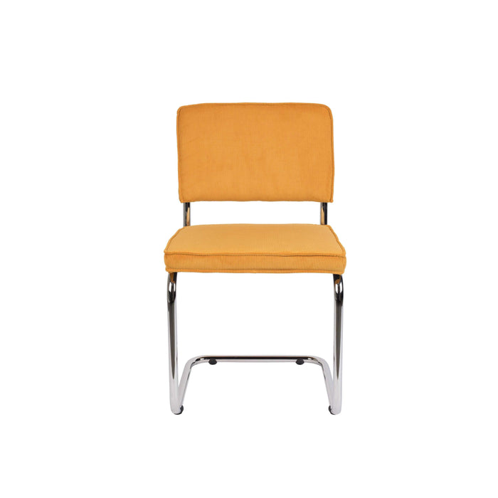 Zuiver Ridge Rib Eetkamerstoelen  Geel - Set van 2