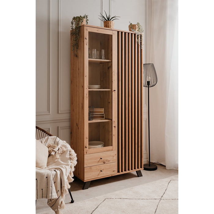 Calicosy - Vitrinekast Lublin - 92 cm - Eikendecor