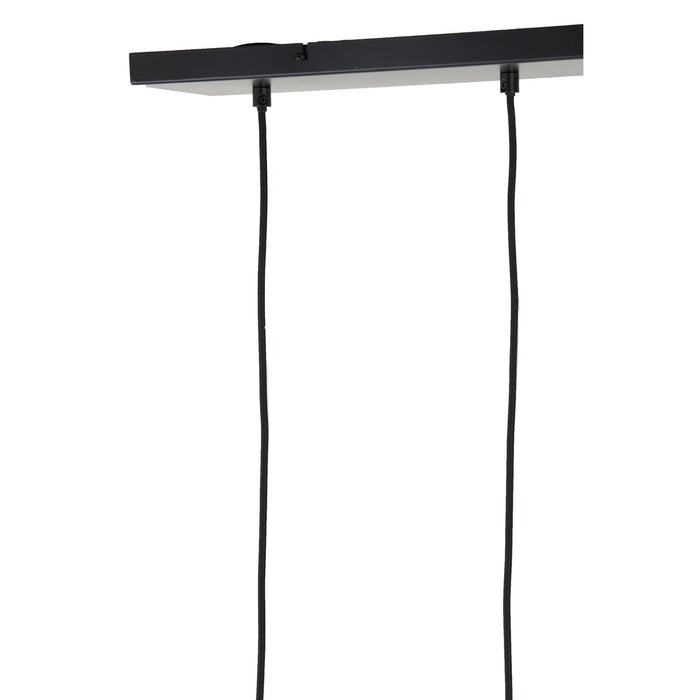Light&living Hanglamp 5L 104x20x120 cm RAKEL mat zwart+helder