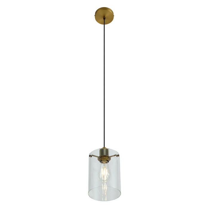 QAZQA Design hanglamp brons met helder glas - Domo