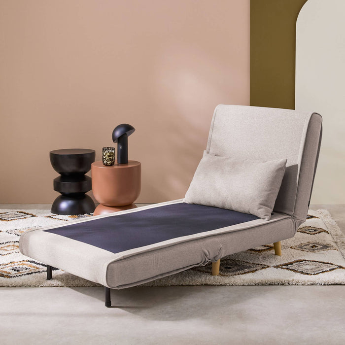 sweeek - Omvormbare fauteuil stof houten frame 1 zitplaats