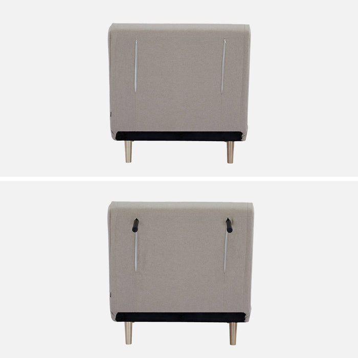 sweeek - Omvormbare fauteuil stof houten frame 1 zitplaats