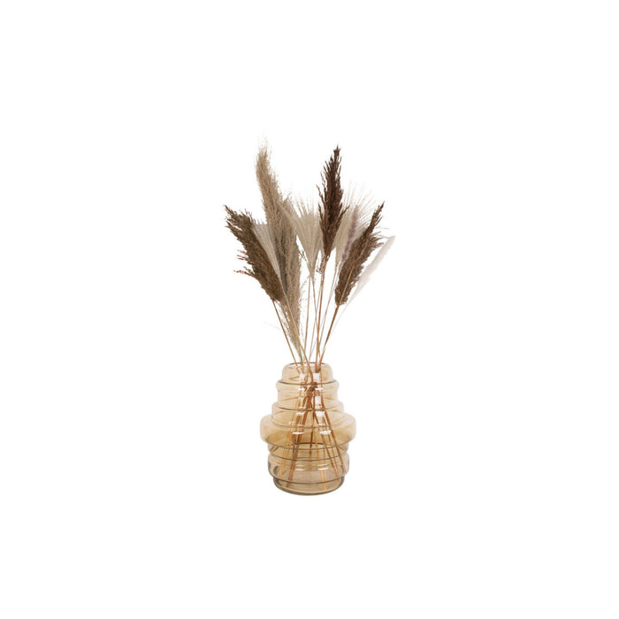 present time - Vase Distinct glass sand brown large