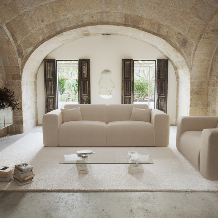 Express slaapbank dunlopillo 140cm corduroy beige