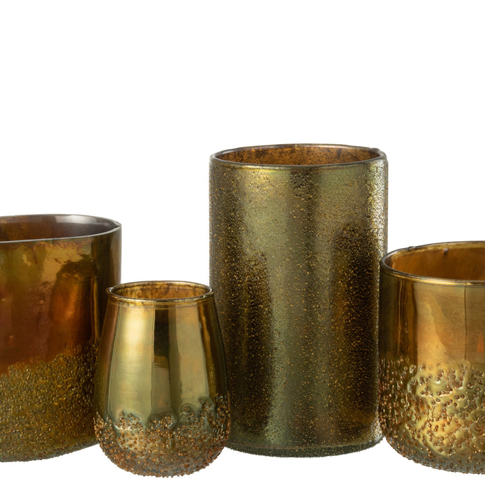 J-Line windlicht Spiegel - glas - goud - extra large