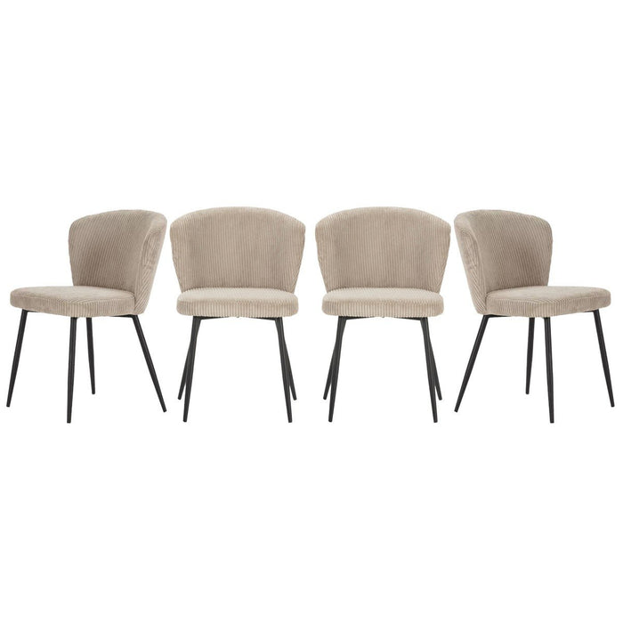 Calicosy - Set 4 stoelen MEGAN - L47 cm - Geribbelde fluweel