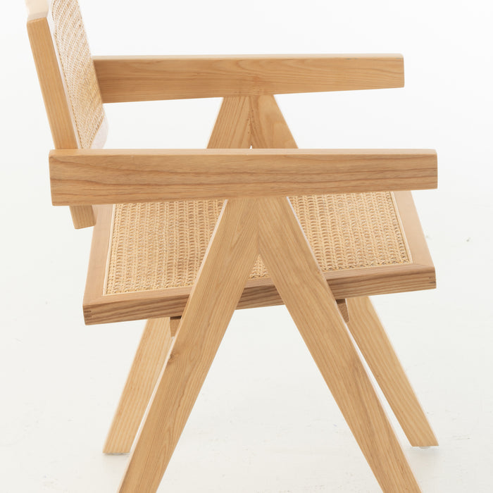 J-Line stoel Rooster - essenhout|rotan - naturel