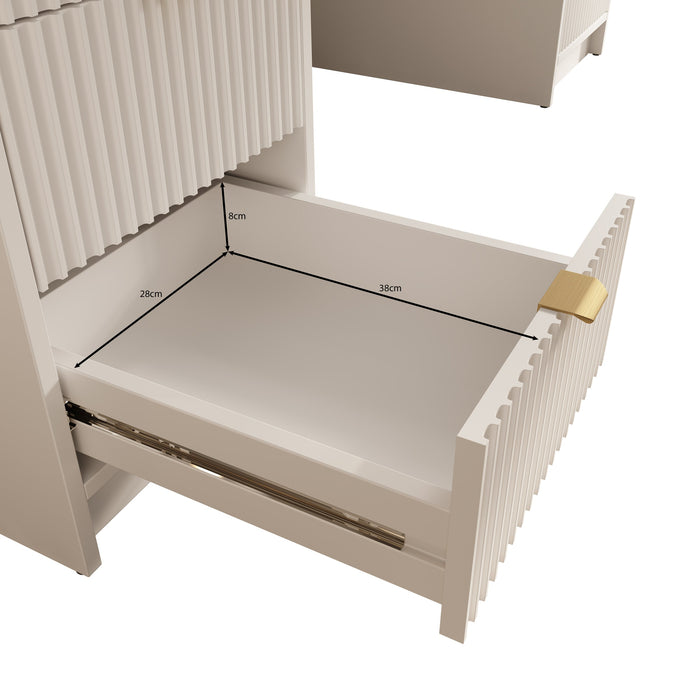 Meubella - Kaptafel Tavares 2 - Wit - 154 cm